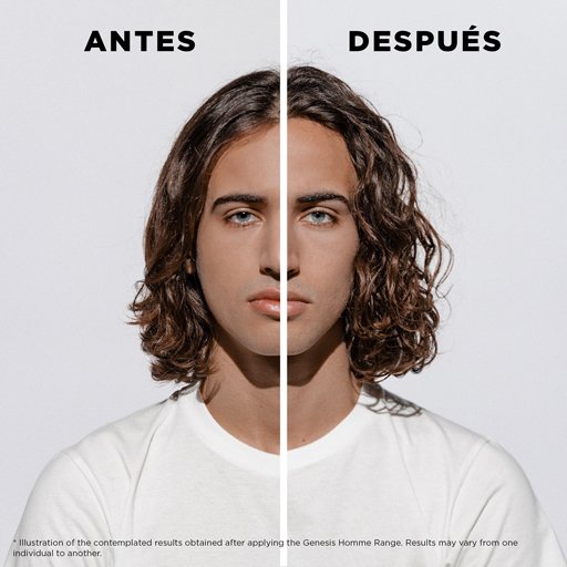 Kérastase Genesis Homme hair antes y despues